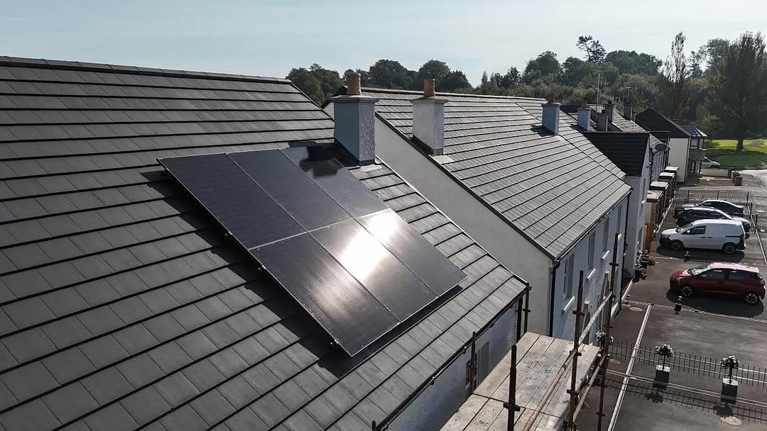 Solar panels installed at Wallace Gardens Lisburn development by Apollo Solar