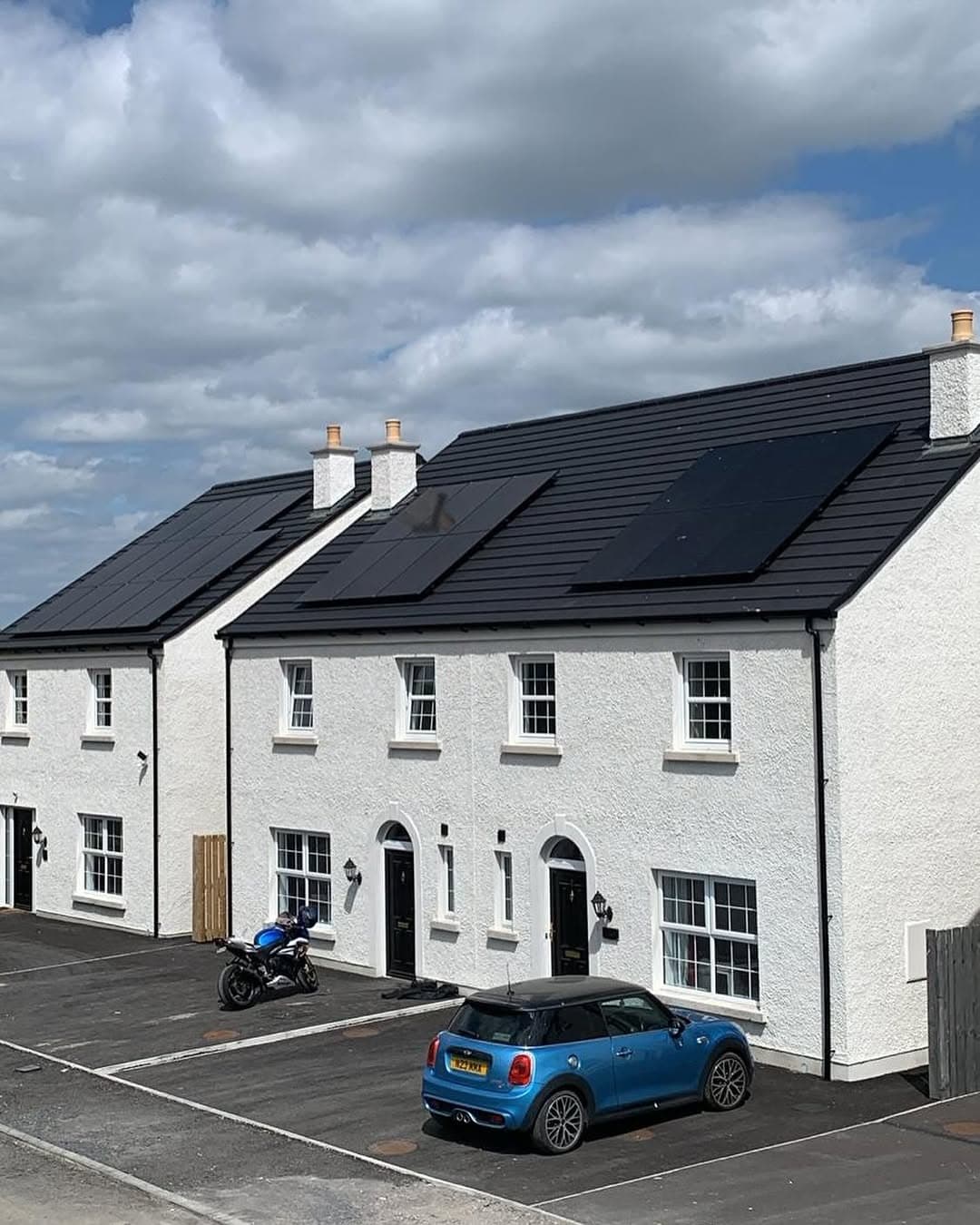 Solar PV panels installed on a new build home in Enniskillen by Apollo Solar