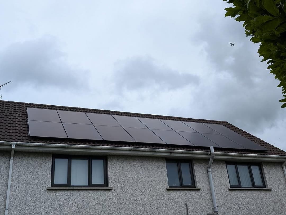 Ground-mounted solar PV system installed for a Northern Ireland home